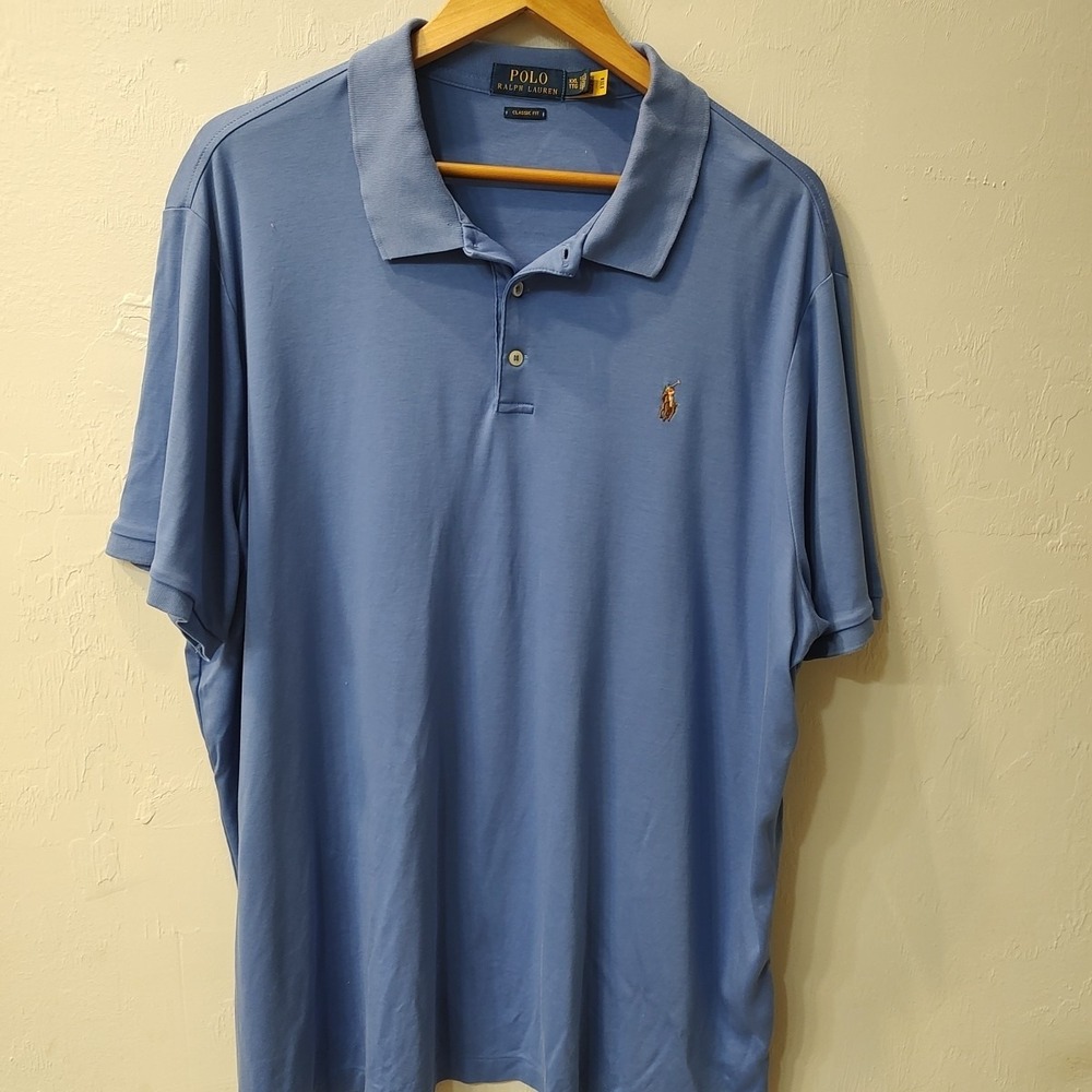 Polo Ralph Lauren Classic Fit Polo Shirt Blue Size XXL Business Casual Golf